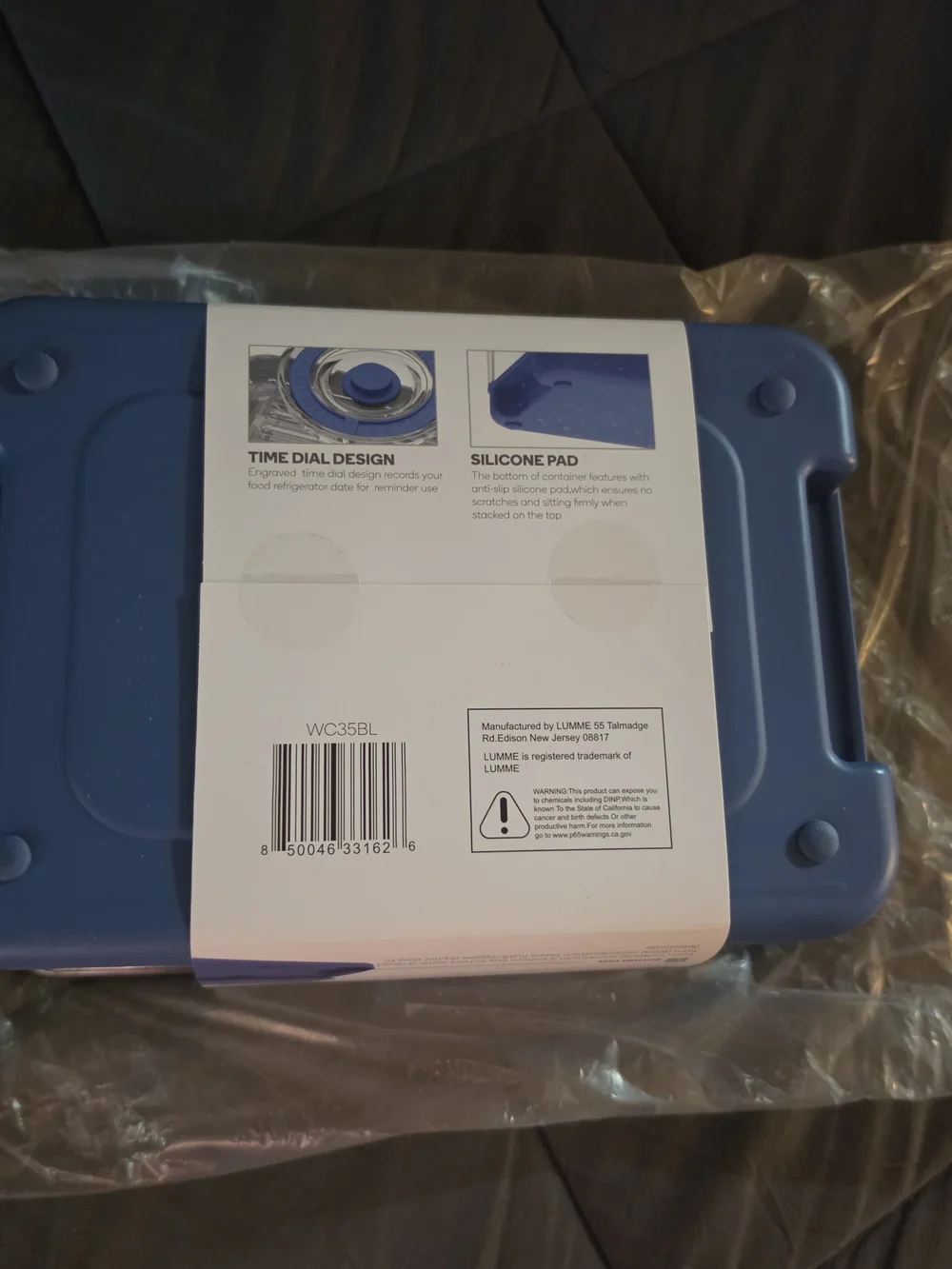 Lumme Produce Keeper - Clear with Blue Seal